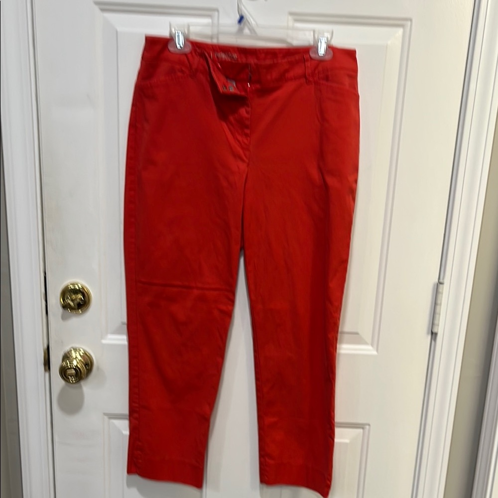 Talbots Curvy Coral Crop Ankle Pant